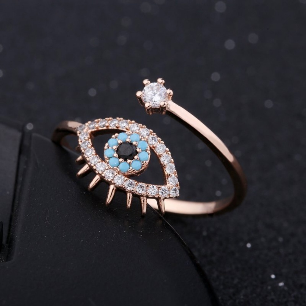 Gorgeous Evil Eye CZ Ring, NEW - Picture 4 of 6